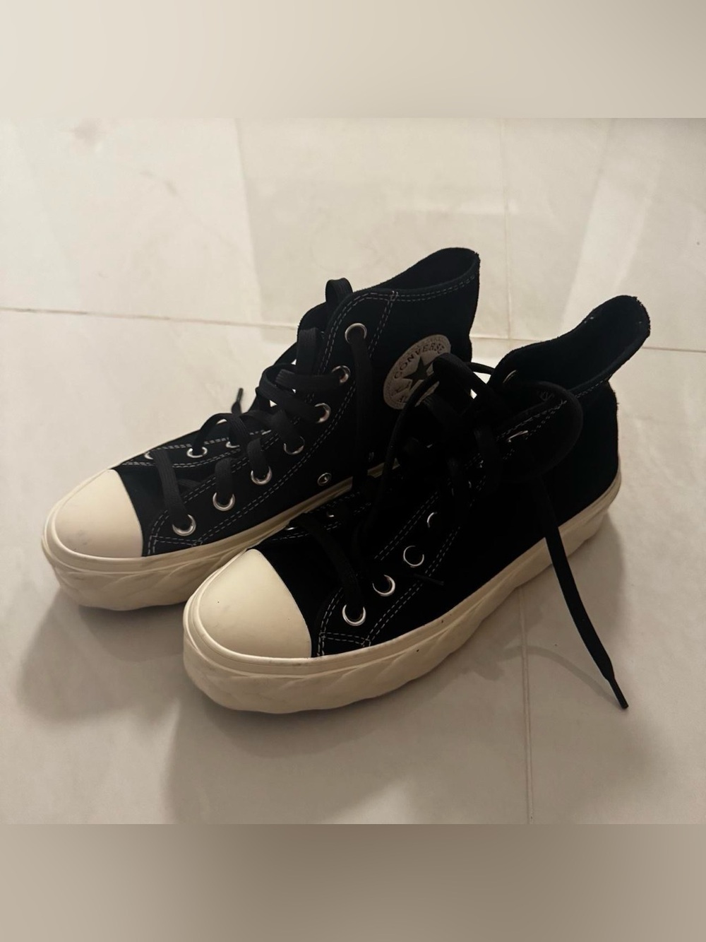 Converse Black High-Top Platform Sneakers